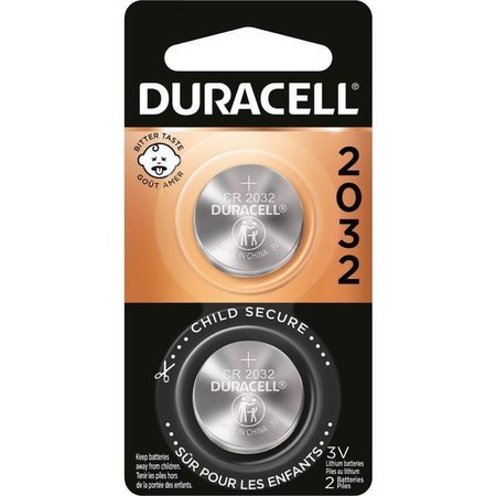 DURACELL Lithium 2032 3 V 210 Ah Security and Electronic Battery 2 pk DL2032B2PK